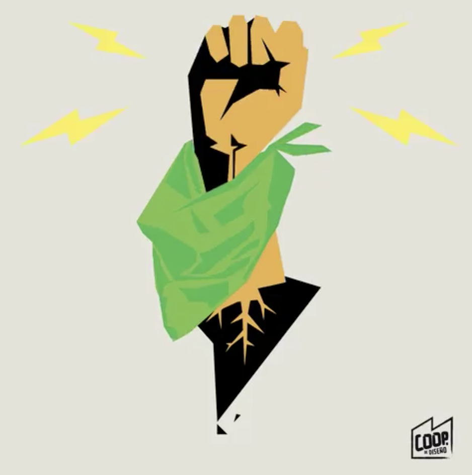 A yellow and black fist with a green scarf around it
AI-generated content may be incorrect.