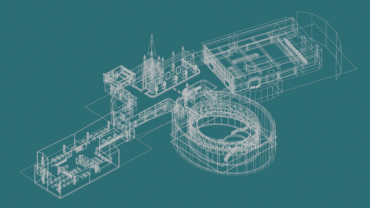 Amalgamation - Full Model Wireframe